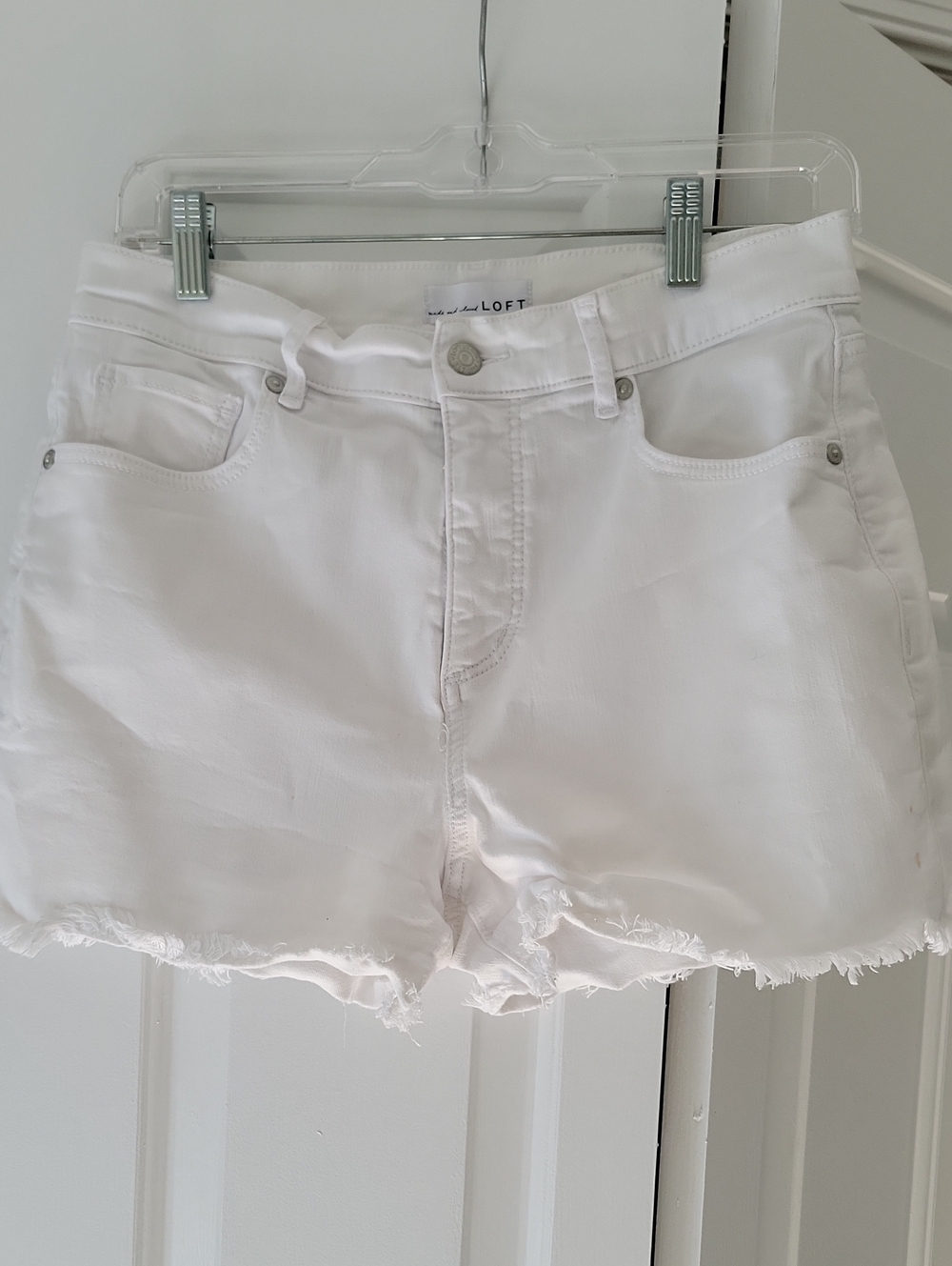 LOFT White Denim Shorts
